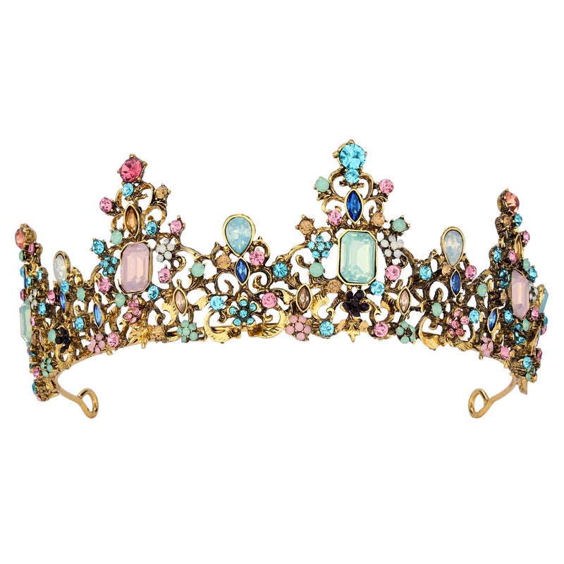 Didder Baroque Vintage Crowns and Tiaras - Royal Princess Crowns for Girls and Women - Wedding, Halloween, Christmas, Prom, Birthday and Party - Image 1